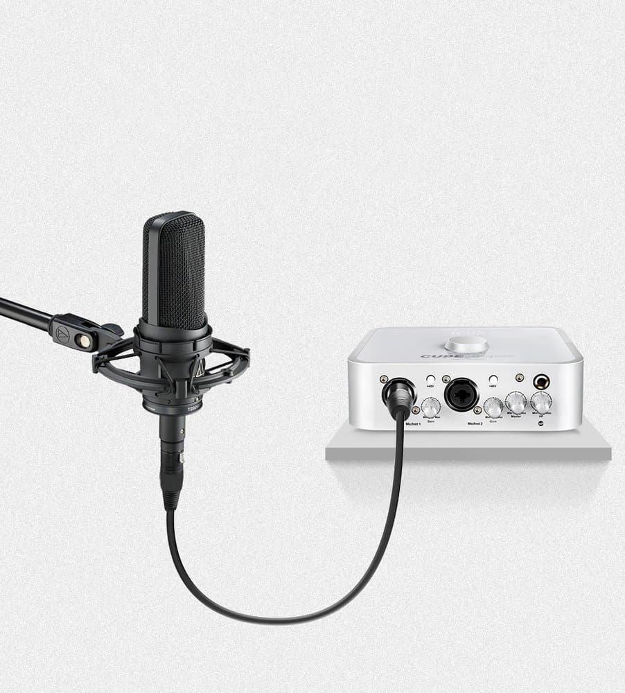Przedłużacz kabla przewodu audio do mikrofonu Xlr 2m czarny