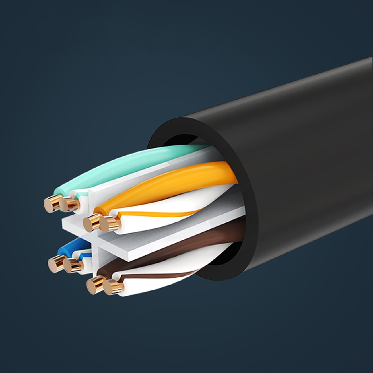 Przedłużacz kabla sieciowego Lan Ethernet RJ45 F czarny