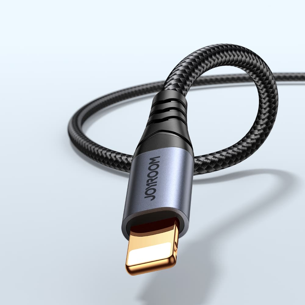 Kabel audio stereo iPhone iPad Aux 3.5mm mini jack Lightning 1.2m czarny