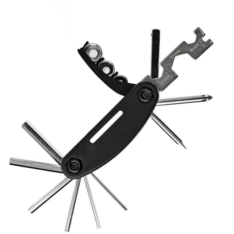 16w1 Narzędzie wielofunkcyjne MultiTool do naprawy rowerów czarne