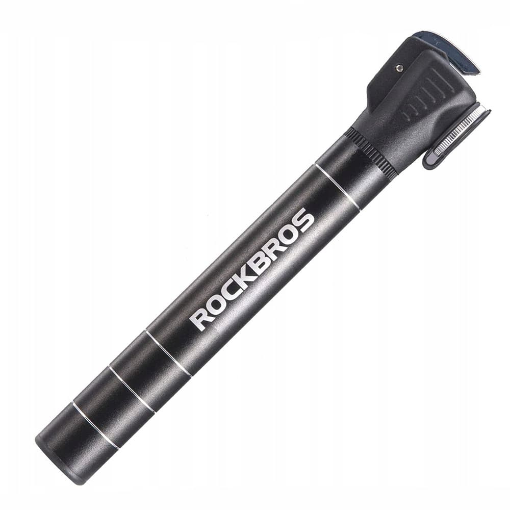 Mała pompka rowerowa 7bar aluminium dł. 17cm czarna