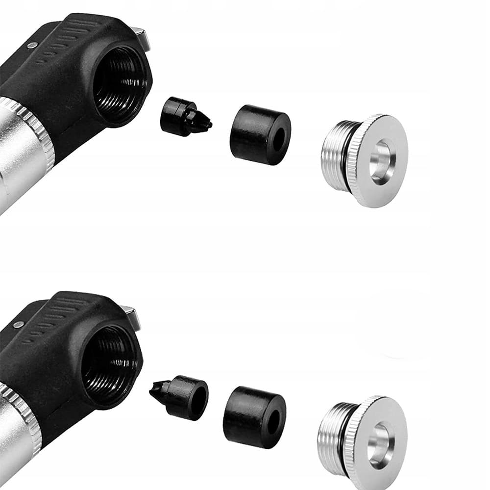 Mała pompka rowerowa 7bar aluminium dł. 17cm czarna