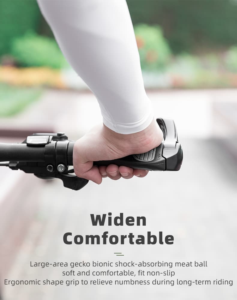 Zestaw gripów rączek rowerowych z rogami antypoślizgowe czarny