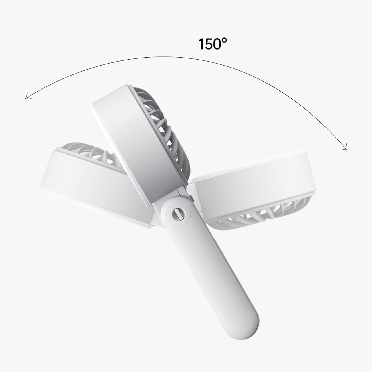 Mini wentylator wiatrak ręczny USB-C 5000mAh szary