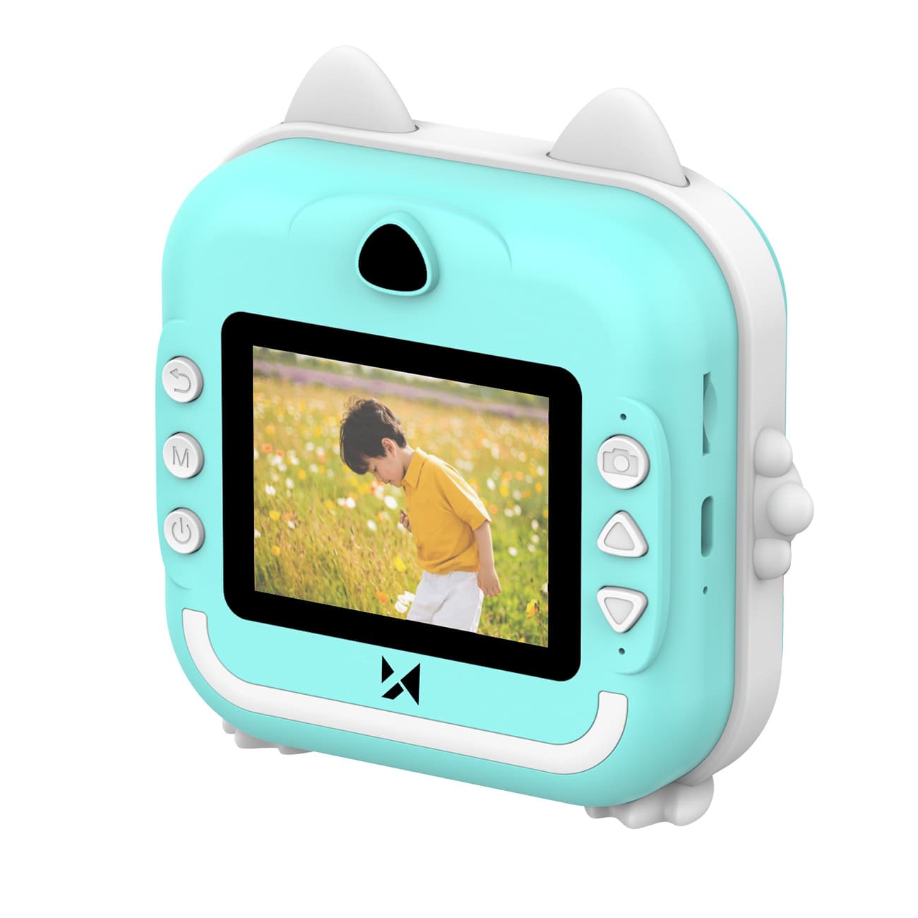 Mini drukarka termiczna WDT 02 z aparatem kamerą dla dzieci niebieska