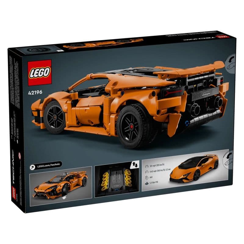 LEGO Technic 42196 Pomarańczowe Lamborghini Huracán Tecnica
