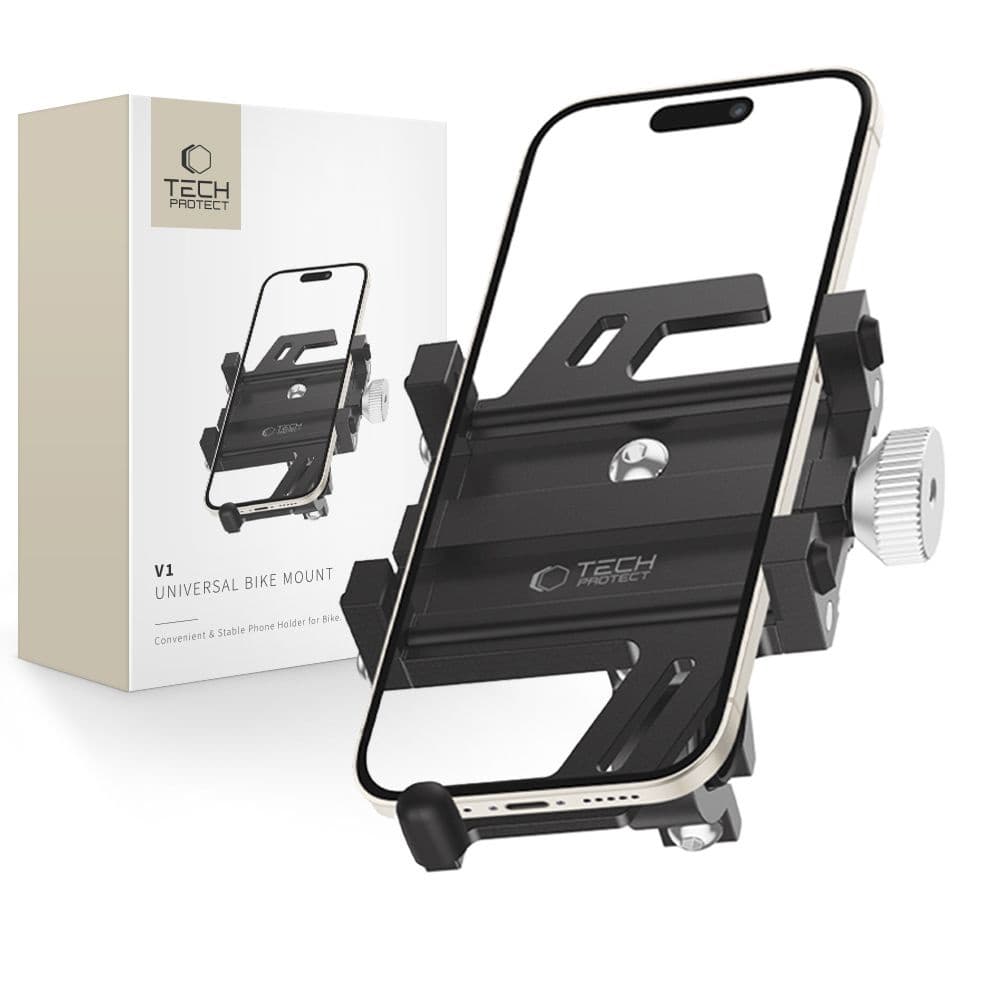 Uchwyt rowerowy uniwersalny na kierownicę V1 czarny